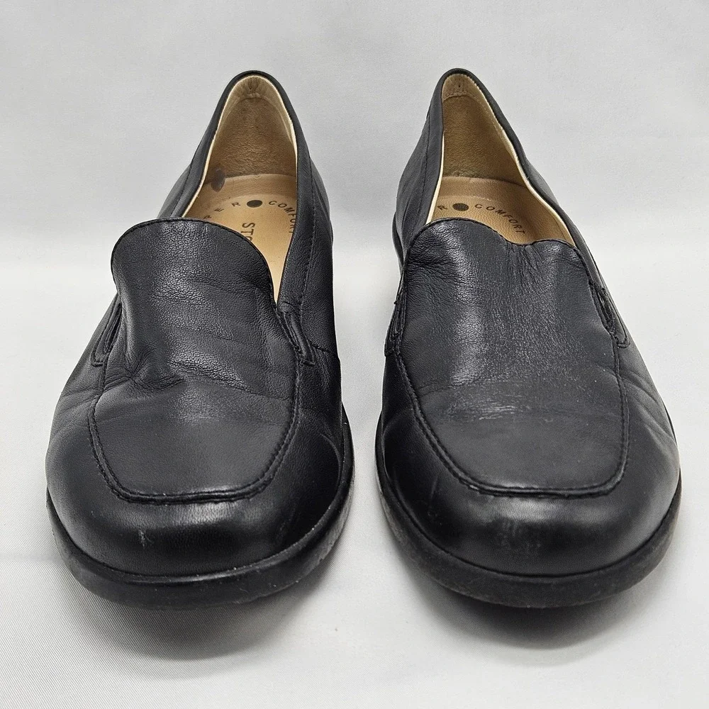 Stonefly Womens Shoes Size 39 US 8 Comfort Slip On Loafers Leather‎ Black